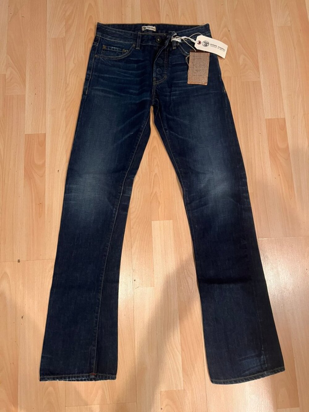 NWT MENS NORMAN RUSSELL SELVAGE BOOT CUT DENIM JEANS SIZE 29 X 34